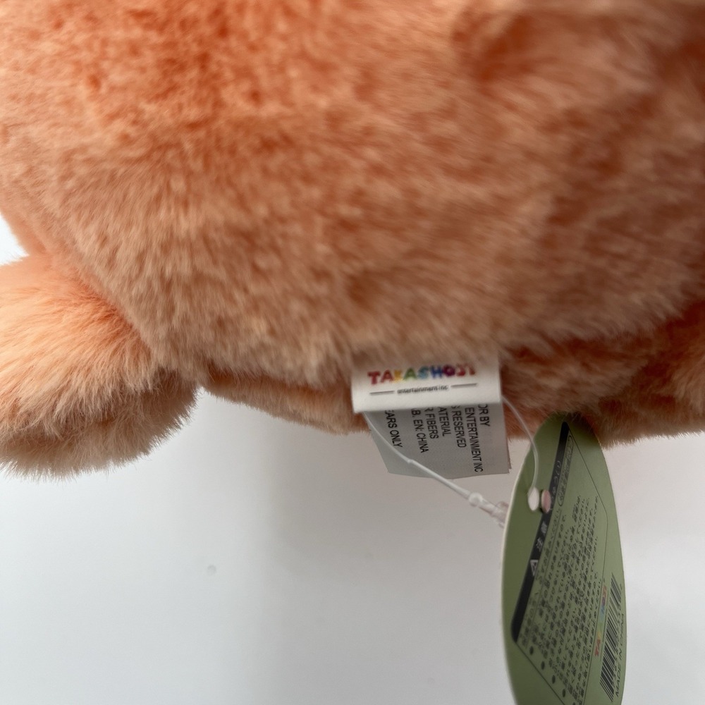 Large 14" Takashoji Lying Penguin In Orange Cat Costume Plush‎ NWT Adorable - Picture 9 of 10